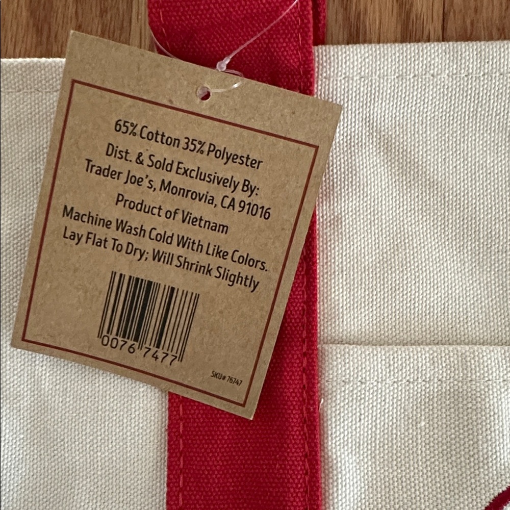 NWT Trader Joe’s Mini Canvas Bag - Picture 2 of 2